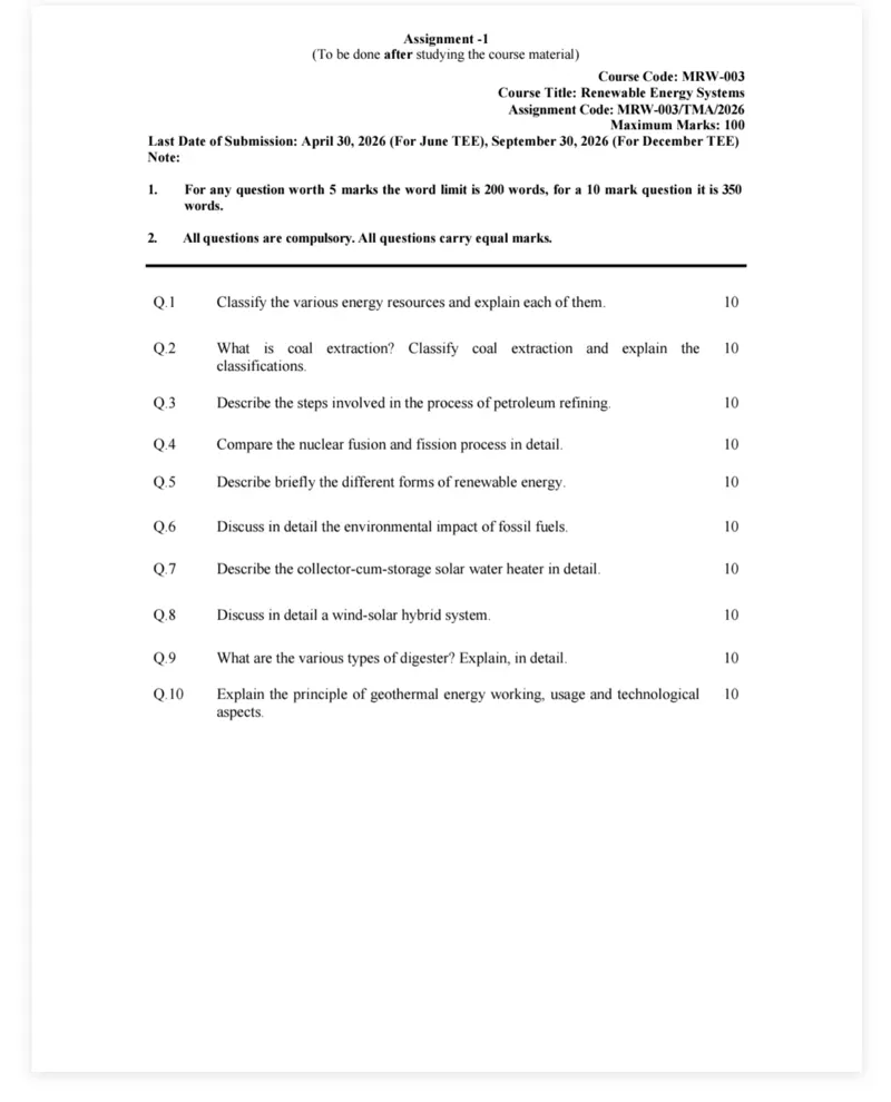 IGNOU MRW-003 SOLVED ASSIGNMENT 2026-27 IN ENGLISH (MRW-003) — MRW-003 IGNOU PDF download