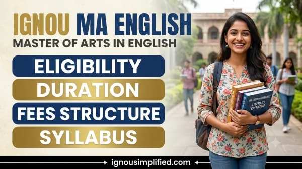 IGNOU MA English (MEG) — Fees, Syllabus & Eligibility