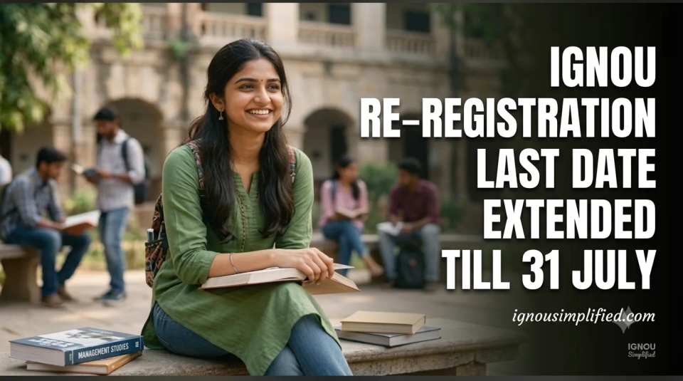 IGNOU Re-Registration —| Last Date, Fees, Process & Common Errors