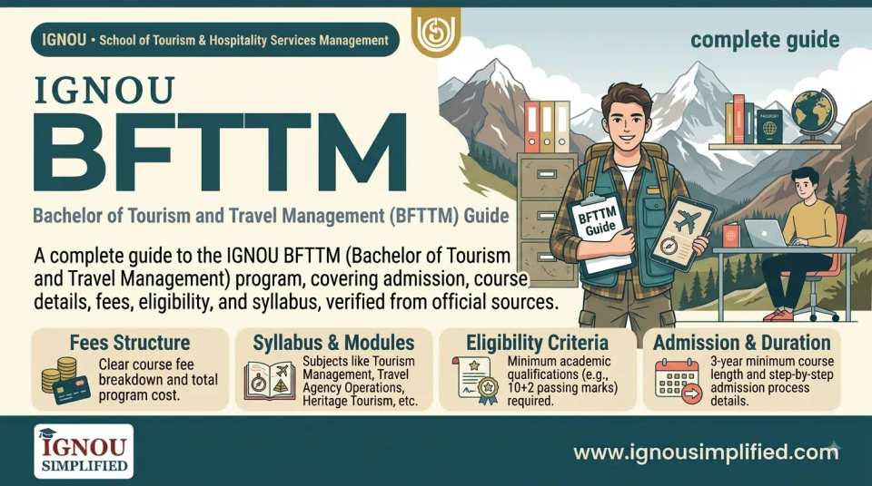 IGNOU BFTTM 2026: Eligibility, Fees, Syllabus & FYUP Guide