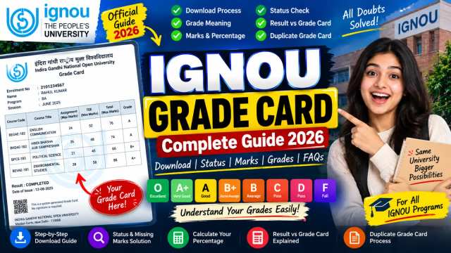 IGNOU Grade Card 2026: Official Download Link, Status, Marks 