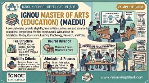 IGNOU MAEDU 2026: Fees, Eligibility, Syllabus, Specializations 