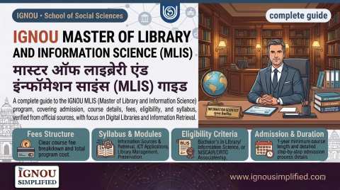 IGNOU MLIS 2026: Eligibility, Syllabus, Fees & Full Guide