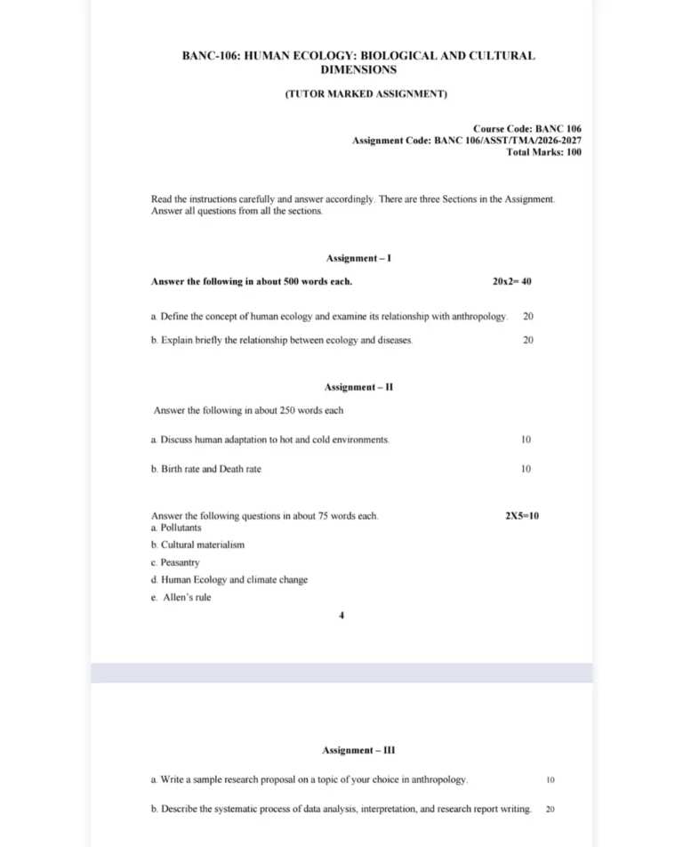 BANC-106 SOLVED ASSIGNMENT 2026-27 ENGLISH MEDIUM — BANC-106 IGNOU PDF download (1)