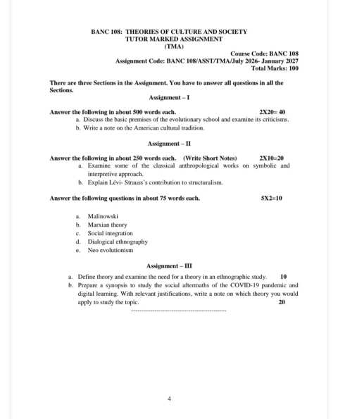 BANC-108 SOLVED ASSIGNMENT 2026-27 ENGLISH MEDIUM — BANC-108 IGNOU PDF download