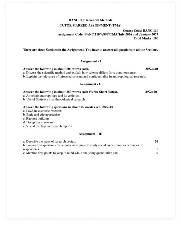 BANC-110 SOLVED ASSIGNMENT 2026-27 ENGLISH MEDIUM — BANC-110 IGNOU PDF download (1)