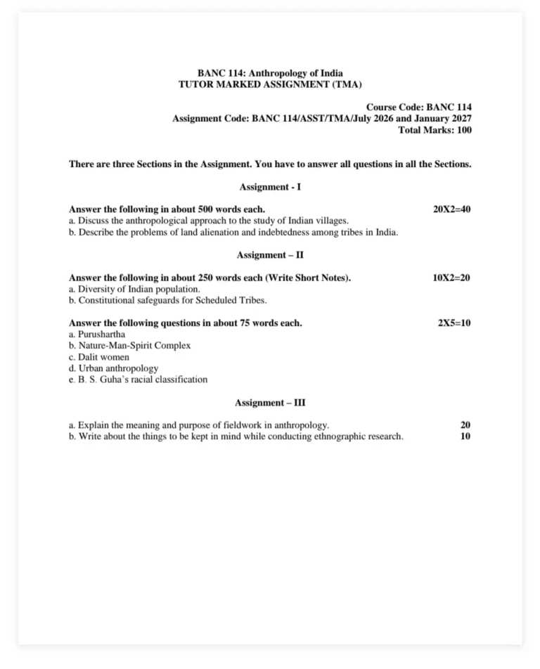 BANC-114 SOLVED ASSIGNMENT 2026-27 ENGLISH MEDIUM — BANC-114 IGNOU PDF download (1)