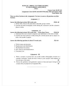 IGNOU BANE-143 SOLVED ASSIGNMENT 2026-27 IN ENGLISH (Tribal Cultures of India) thumbnail 1 — IGNOU PDF download