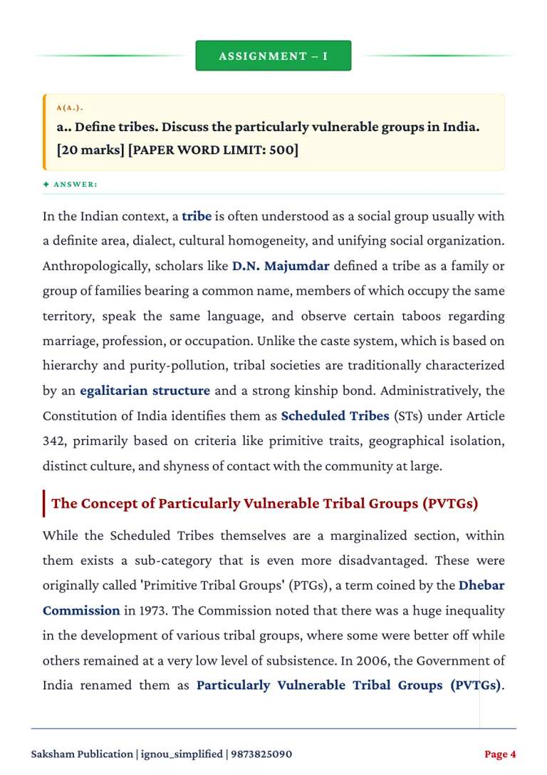 IGNOU BANE-143 SOLVED ASSIGNMENT 2026-27 IN ENGLISH (Tribal Cultures of India) — BANE-143 IGNOU PDF download (2)