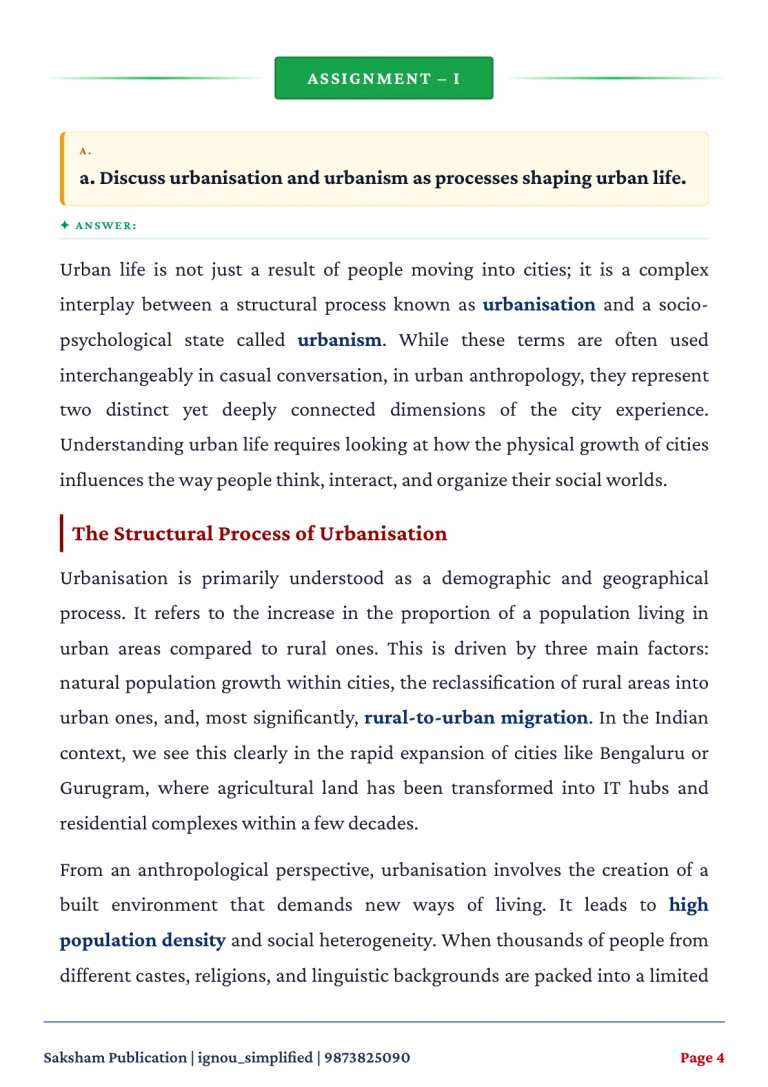 IGNOU BANE-147 SOLVED ASSIGNMENT 2026-27 IN ENGLISH (Urban Anthropology) — BANE-147 IGNOU PDF download (2)
