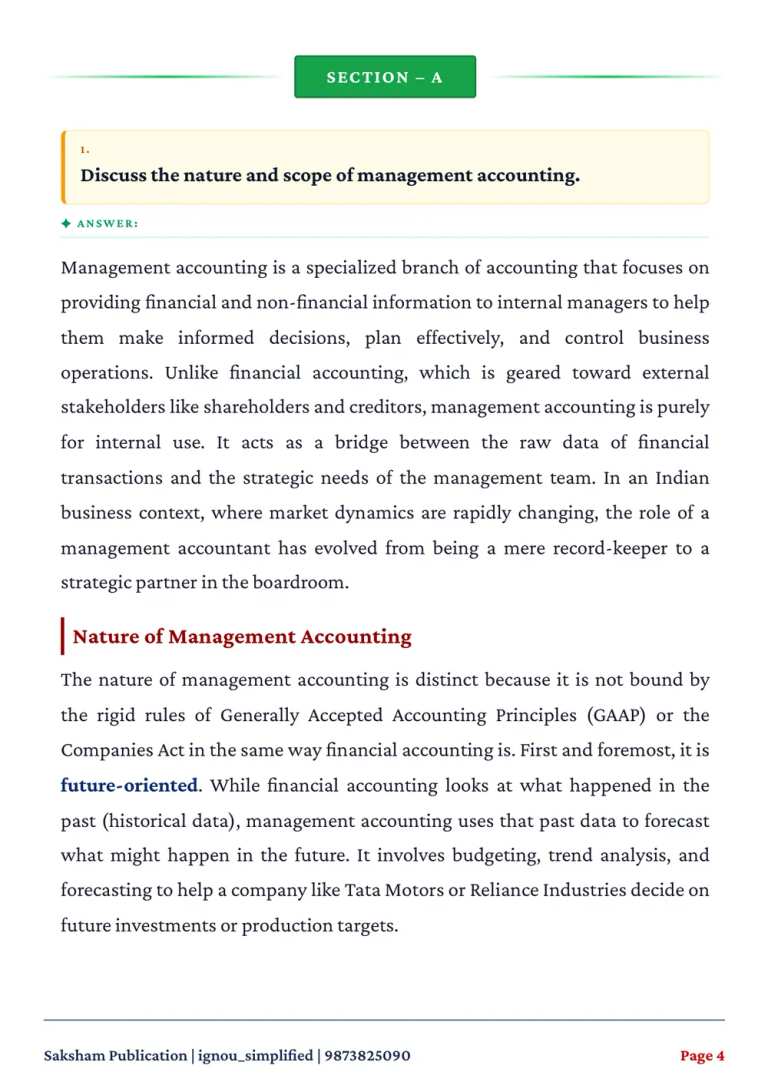IGNOU BCOE-142 SOLVED ASSIGNMENT 2026-27 IN ENGLISH (Management Accounting) — BCOE-142 IGNOU PDF download (2)