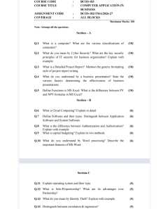IGNOU BCOS-183 SOLVED ASSIGNMENT 2026-27 IN ENGLISH (Computer Application In Business) thumbnail 1 — IGNOU PDF download