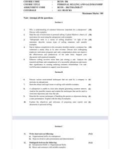 IGNOU BCOS-186 SOLVED ASSIGNMENT 2026-27 IN ENGLISH (PERSONAL SELLING AND SALESMANSHIP) thumbnail 1 — IGNOU PDF download