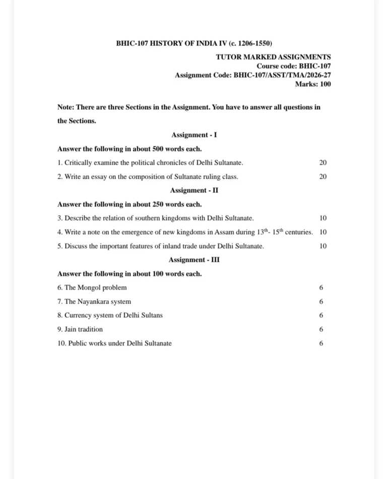 BHIC-107 SOLVED ASSIGNMENT 2026-27 ENGLISH MEDIUM — BHIC-107 IGNOU PDF download (1)