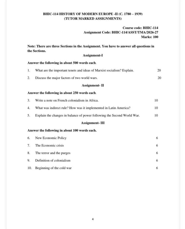 BHIC-114 SOLVED ASSIGNMENT 2026-27 ENGLISH MEDIUM — BHIC-114 IGNOU PDF download (1)