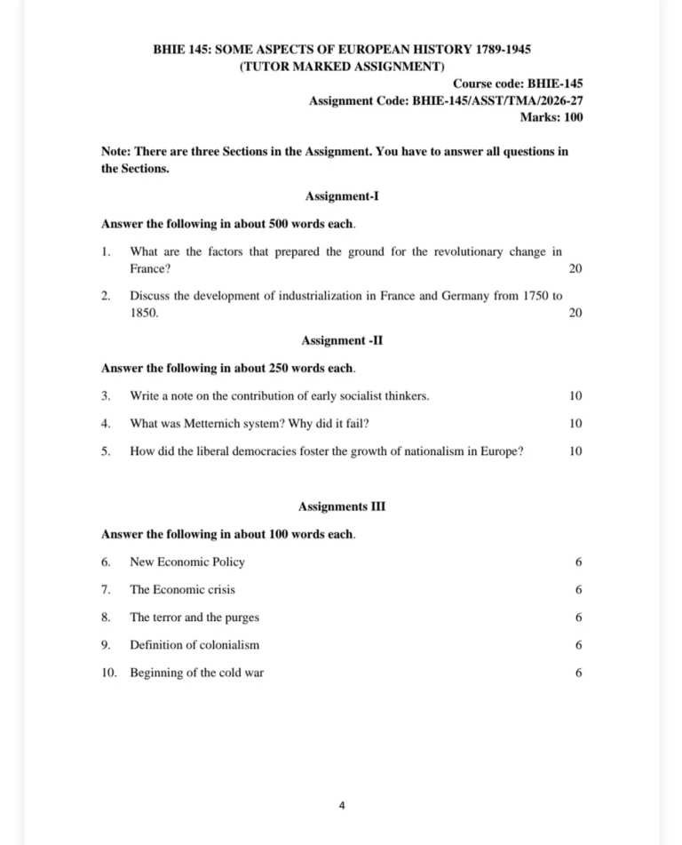 BHIE-145 SOLVED ASSIGNMENT 2026-27 ENGLISH MEDIUM — BHIE-145 IGNOU PDF download (1)