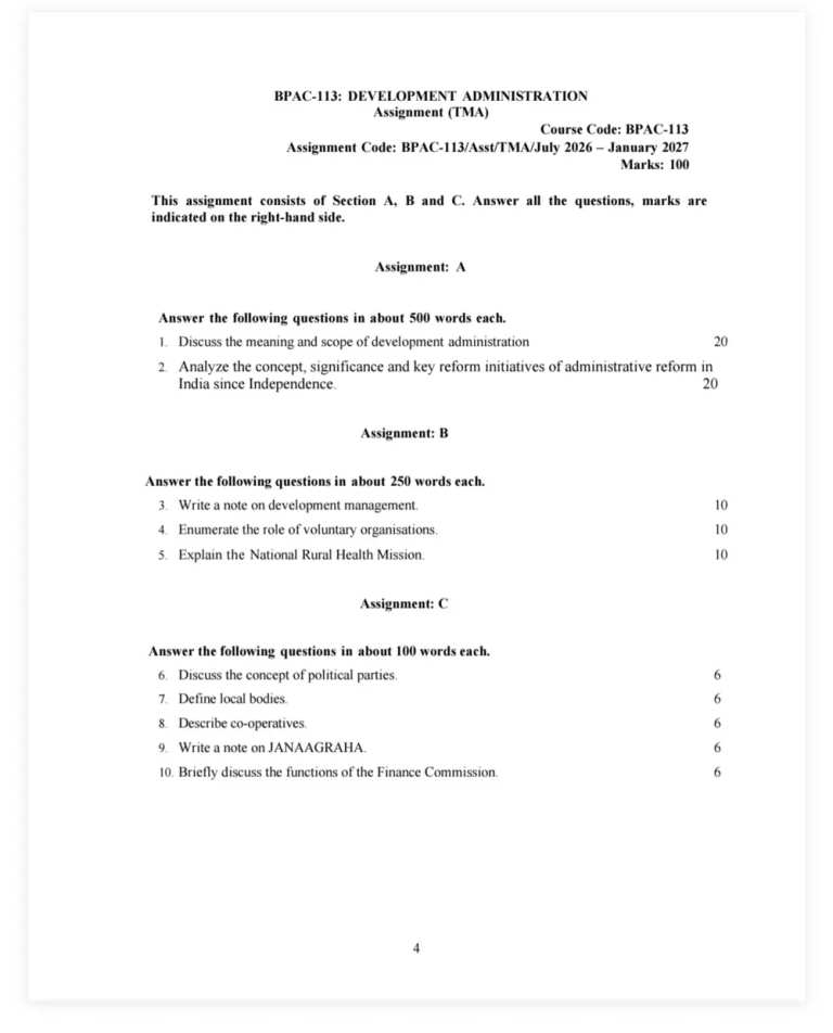 IGNOU BPAC-113 SOLVED ASSIGNMENT 2026-27 IN ENGLISH (BPAC-113) — BPAC-113 IGNOU PDF download (1)