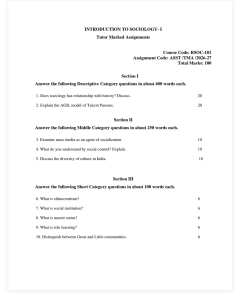 IGNOU BSOC-101 SOLVED ASSIGNMENT 2026-27 IN ENGLISH (Introduction to Sociology-I) thumbnail 1 — IGNOU PDF download