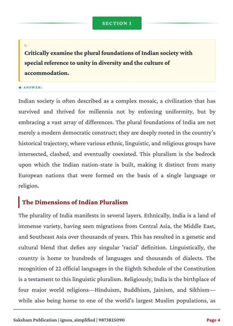 IGNOU BSOC-104 SOLVED ASSIGNMENT 2026-27 IN ENGLISH (Sociology of India- II) — BSOC-104 IGNOU PDF download (2)