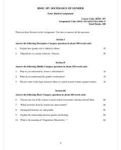 IGNOU BSOC-107 SOLVED ASSIGNMENT 2026-27 IN ENGLISH (Sociology of Gender) thumbnail 1 — IGNOU PDF download
