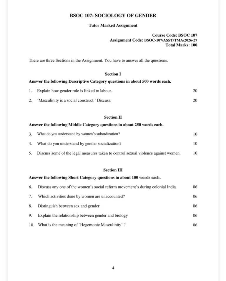 IGNOU BSOC-107 SOLVED ASSIGNMENT 2026-27 IN ENGLISH (Sociology of Gender) — BSOC-107 IGNOU PDF download (1)
