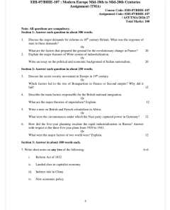 EHI-07 SOLVED ASSIGNMENT 2026-27 ENGLISH MEDIUM thumbnail 1 — IGNOU PDF download