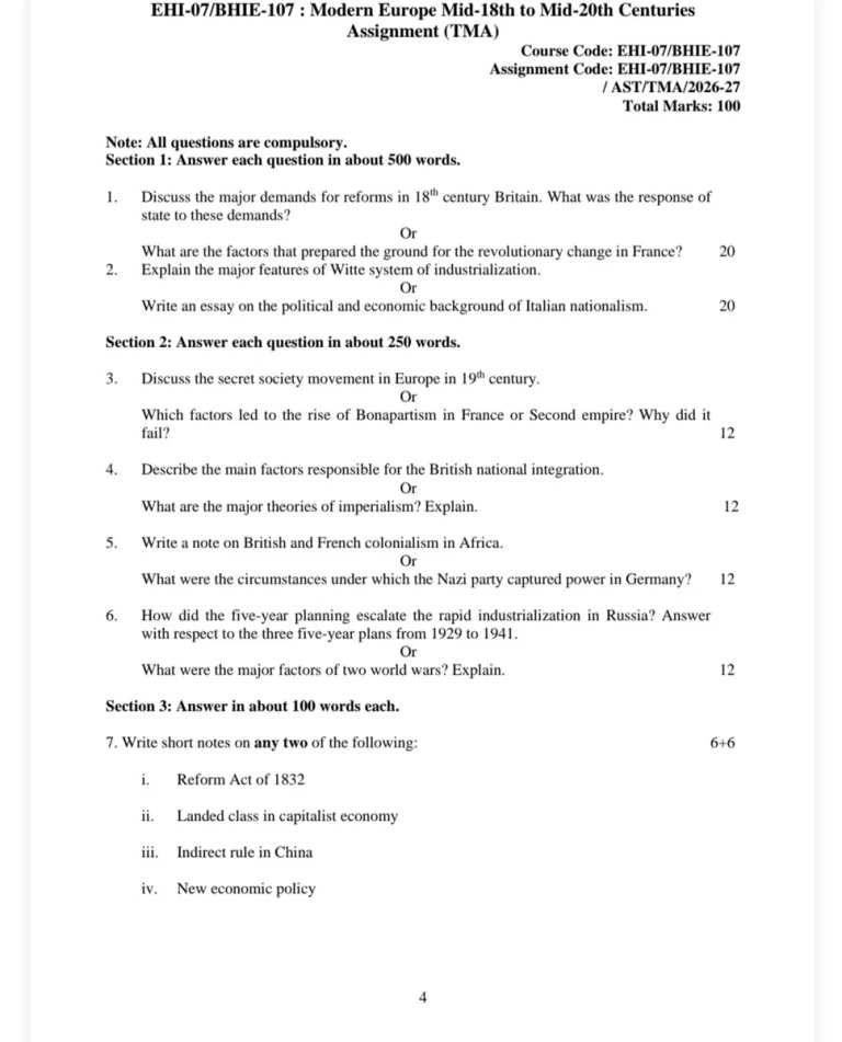 EHI-07 SOLVED ASSIGNMENT 2026-27 ENGLISH MEDIUM — EHI-07 IGNOU PDF download (1)