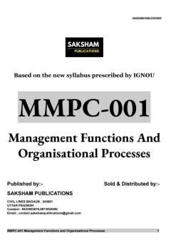 IGNOU MBA MMPC-001 GUESS PAPER IN ENGLISH thumbnail 1 — IGNOU PDF download