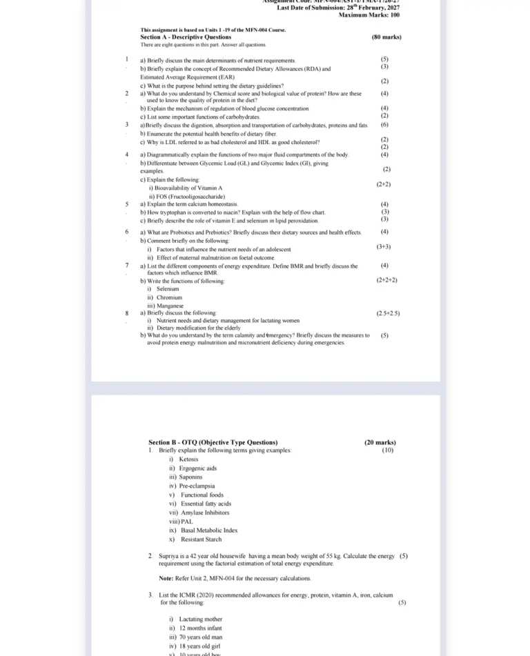 IGNOU MFN-004 SOLVED ASSIGNMENT 2026-27 IN ENGLISH (MFN-004) — MFN-004 IGNOU PDF download (1)