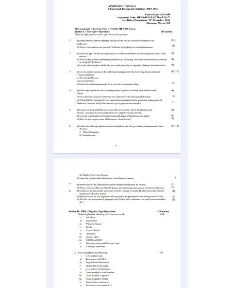 IGNOU MFN-005 SOLVED ASSIGNMENT 2026-27 IN ENGLISH (MFN-005) — MFN-005 IGNOU PDF download