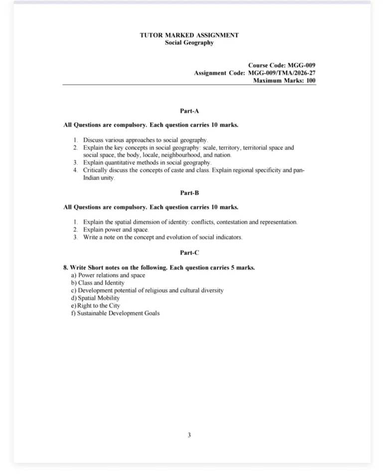 IGNOU MGG-009 SOLVED ASSIGNMENT 2026-27 IN ENGLISH (MGG-009) — MGG-009 IGNOU PDF download (1)