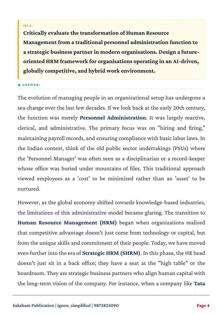 IGNOU MMPC-002 SOLVED ASSIGNMENT 2026-27 IN ENGLISH (Human Resource Management) — MMPC-002 IGNOU PDF download (2)