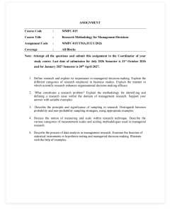 IGNOU MMPC-015 SOLVED ASSIGNMENT 2026-27 IN ENGLISH (Research Methodology for Management Decisions) thumbnail 1 — IGNOU PDF download