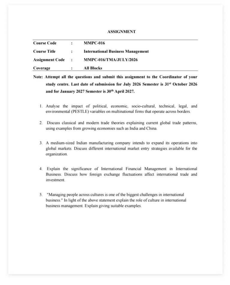 IGNOU MMPC-016 SOLVED ASSIGNMENT 2026-27 IN ENGLISH (International Business Management) — MMPC-016 IGNOU PDF download (1)