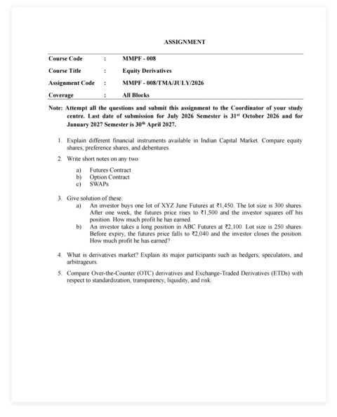 MMPF-008 SOLVED ASSIGNMENT 2026-27 ENGLISH MEDIUM — MMPF-008 IGNOU PDF download