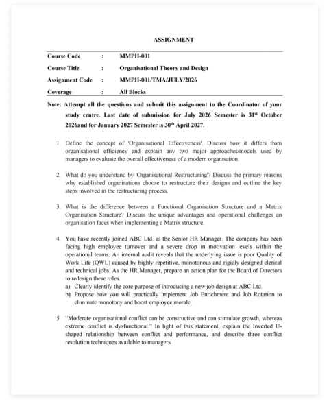 MMPH-001 SOLVED ASSIGNMENT 2026-27 ENGLISH MEDIUM — MMPH-001 IGNOU PDF download