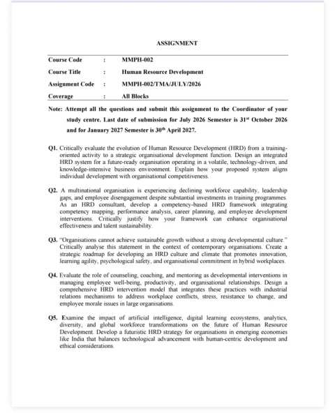 MMPH-002 SOLVED ASSIGNMENT 2026-27 ENGLISH MEDIUM — MMPH-002 IGNOU PDF download