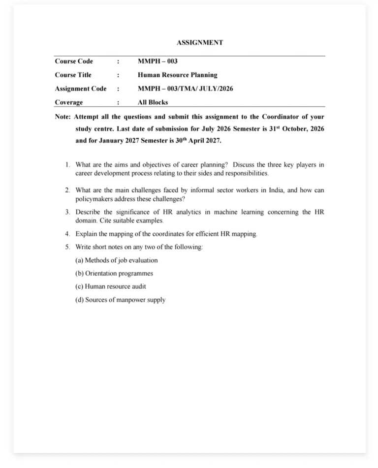 IGNOU MMPH-003 SOLVED ASSIGNMENT 2026-27 IN ENGLISH (MMPH-003) — MMPH-003 IGNOU PDF download (1)