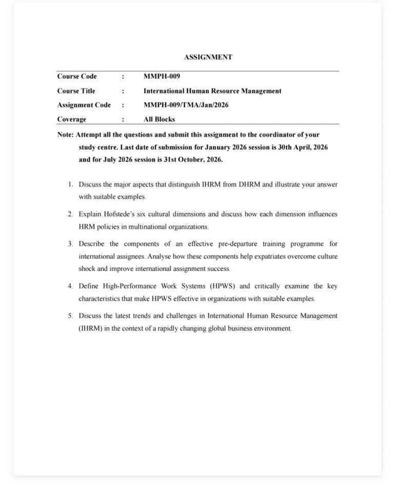 IGNOU MMPH-009 SOLVED ASSIGNMENT 2026-27 IN ENGLISH (MMPH-009) — MMPH-009 IGNOU PDF download (1)