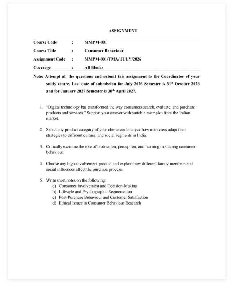 MMPM-001 SOLVED ASSIGNMENT 2026-27 ENGLISH MEDIUM — MMPM-001 IGNOU PDF download (1)
