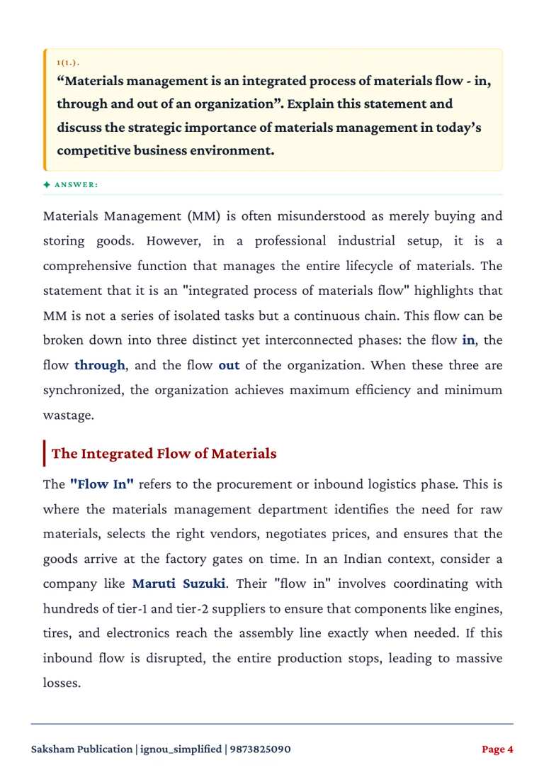 IGNOU MMPO-006 SOLVED ASSIGNMENT 2026-27 IN ENGLISH (Materials Management) — MMPO-006 IGNOU PDF download (2)