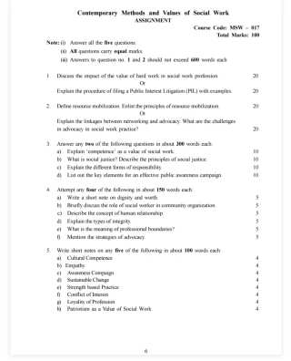 IGNOU MSW-017 SOLVED ASSIGNMENT 2026-27 IN ENGLISH (MSW-017)