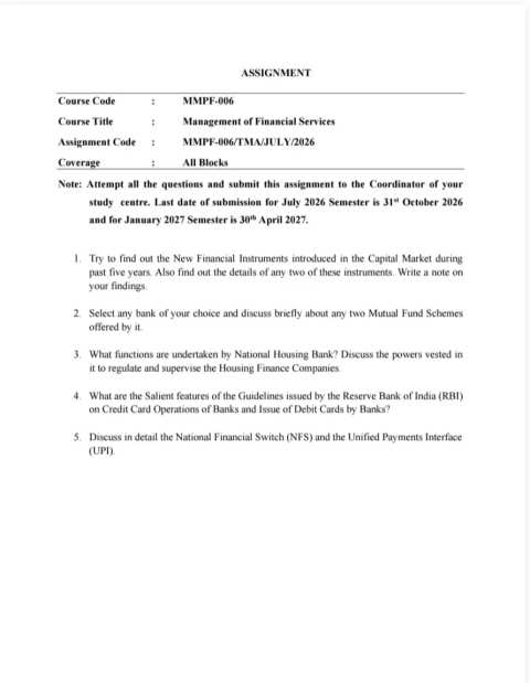 MMPF-006 SOLVED ASSIGNMENT 2026-27 ENGLISH MEDIUM — MMPF-006 IGNOU PDF download